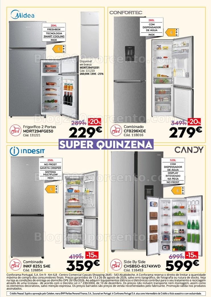 Antevisão Folheto CONFORAMA Promoções até 26 agosto